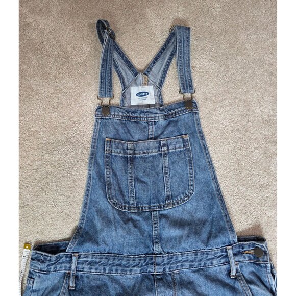 Old Navy Womens Medium Denim Overalls With Distressed Detailing & Adjustable Str - Picture 3 of 5